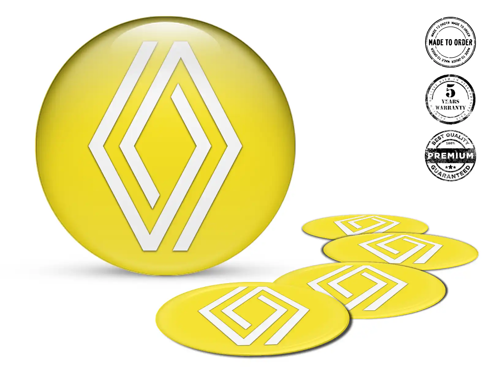 Renault Radplaketten Stil Premium-Epoxy-Aufkleber